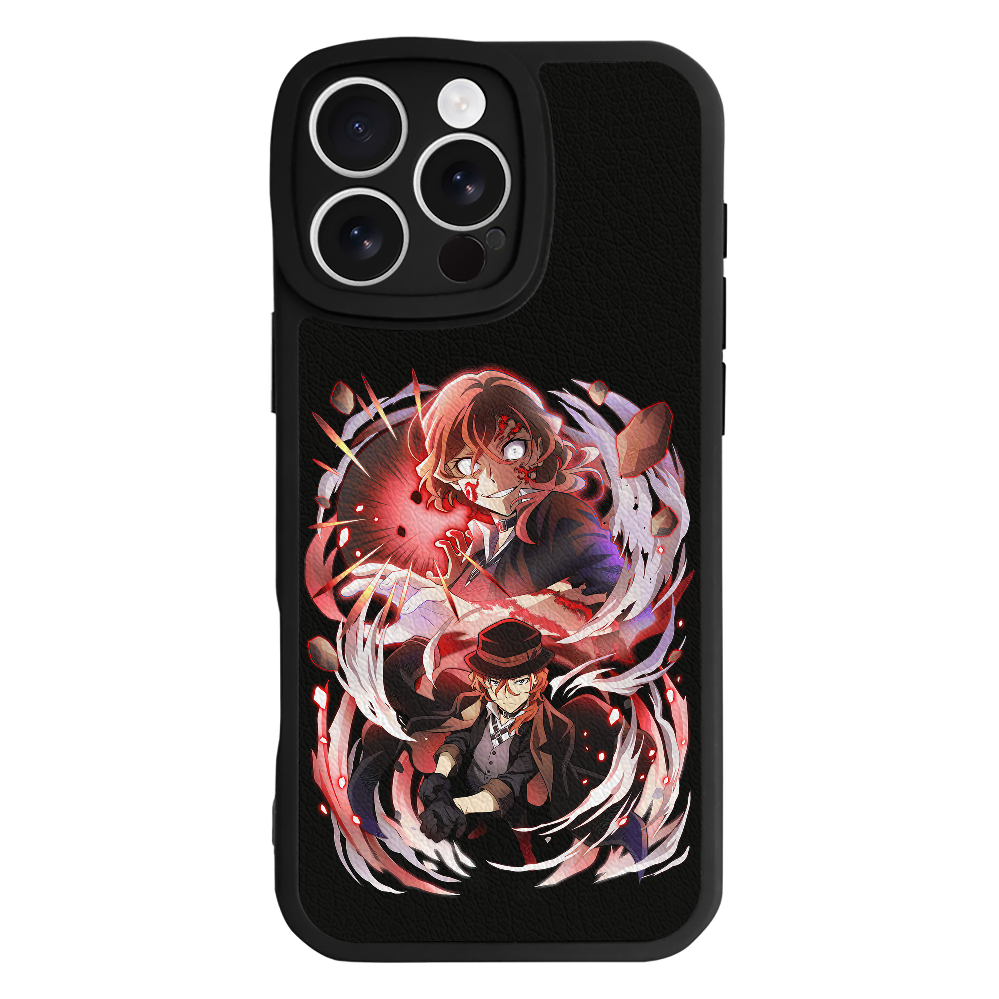 （画像用） 文豪ストレイドッグス Bungo Stray Dogs 【iPhone 16シリーズ対応】シリコンスマホケース（レザー調） 材質：シリコン